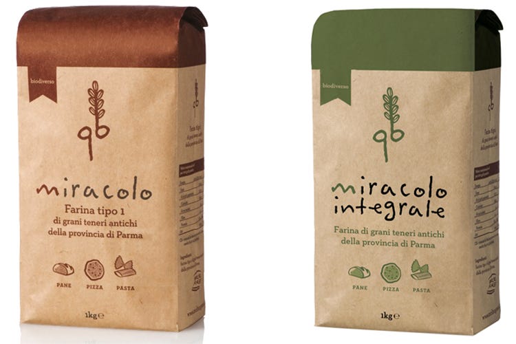 Per il canale retail le due farine Miracolo QB sono disponibili in sacchetti di carta nel formato da 1 kg, per quello professionale in quello da 5 e 15 kg - Molino Grassi, dal passato arrivano i prodotti per il futuro