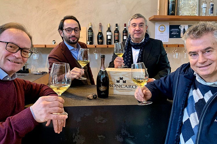 Da sinistra Doriano Marchetti, Luigi Gagliardini, Roberto Fabbretti e Luigi D'Ignazi - Moncaro chiude l’anno in positivo In crescita fatturato e patrimonio