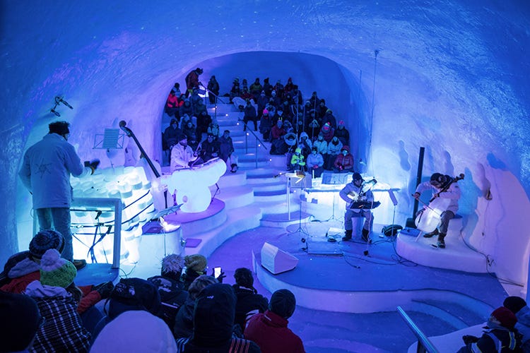 Dal 4 gennaio via alla 2ª edizione dell'Ice Music Festival (Musica e teatro sul ghiacciaio Presena)