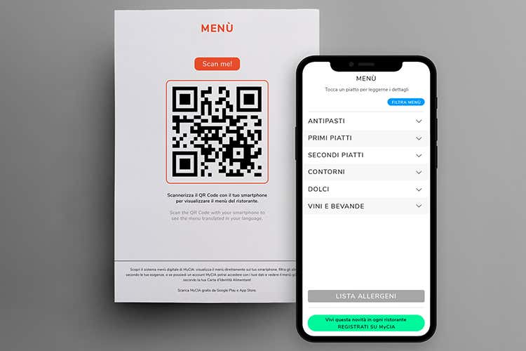 Il QR code per visionare il menu digitale - My Contactless Menù La rivoluzione digitale per la Fase 2