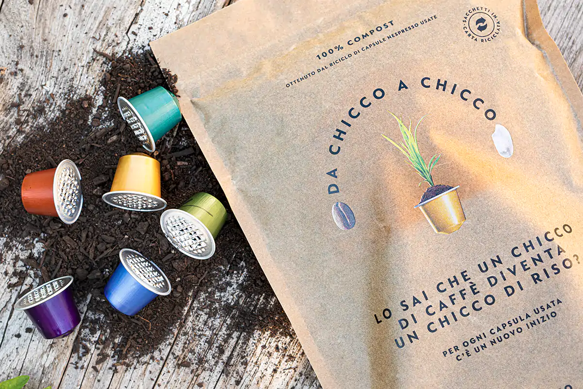 Dalle capsule al riso, il progetto di economia circolare di Nespresso Italia Nespresso, riciclo delle capsule di caff&egrave; per salvare l'ambiente