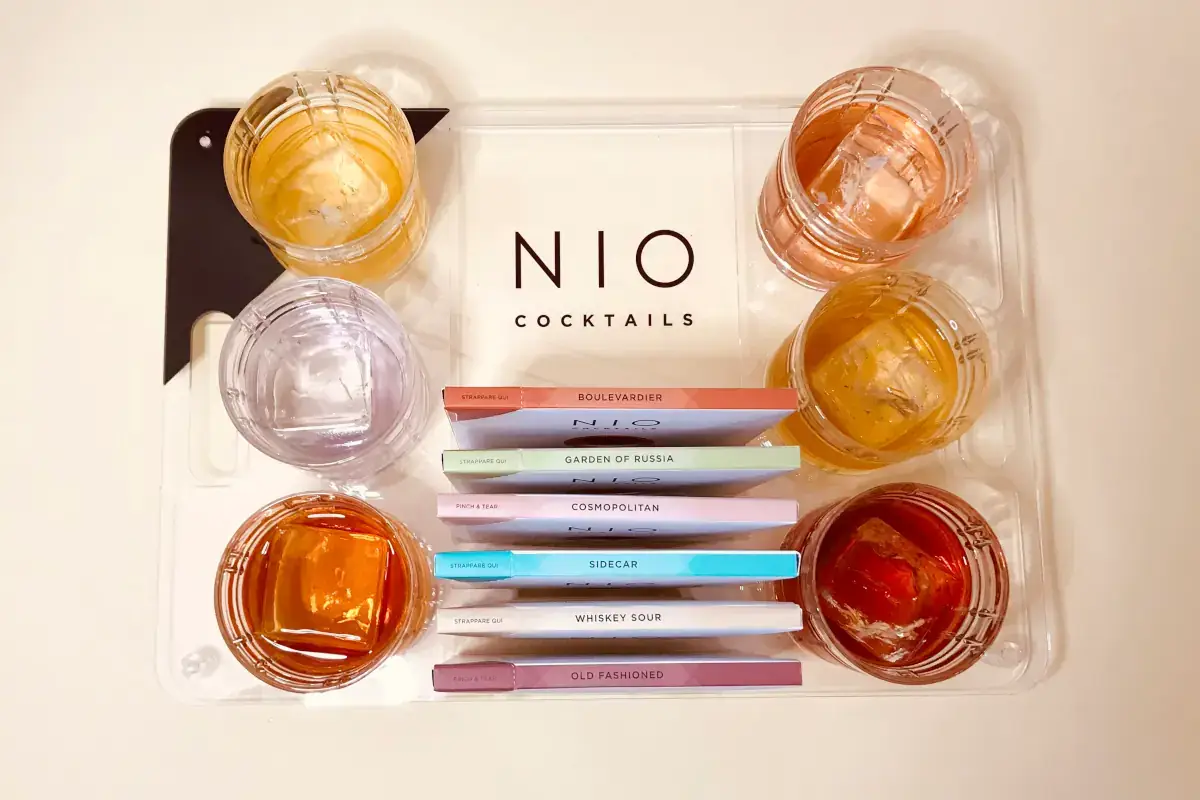 Il vassoio di Nio cocktails Per le Feste o in gita, sempre gi&agrave; pronti i grandi cocktails