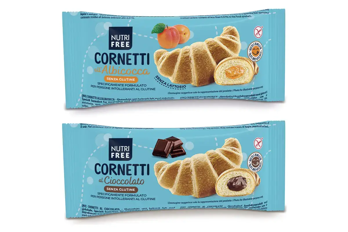 Cornetti albicocca e cioccolato Nutrifree Food Service, il senza glutine che piace ai cuochi