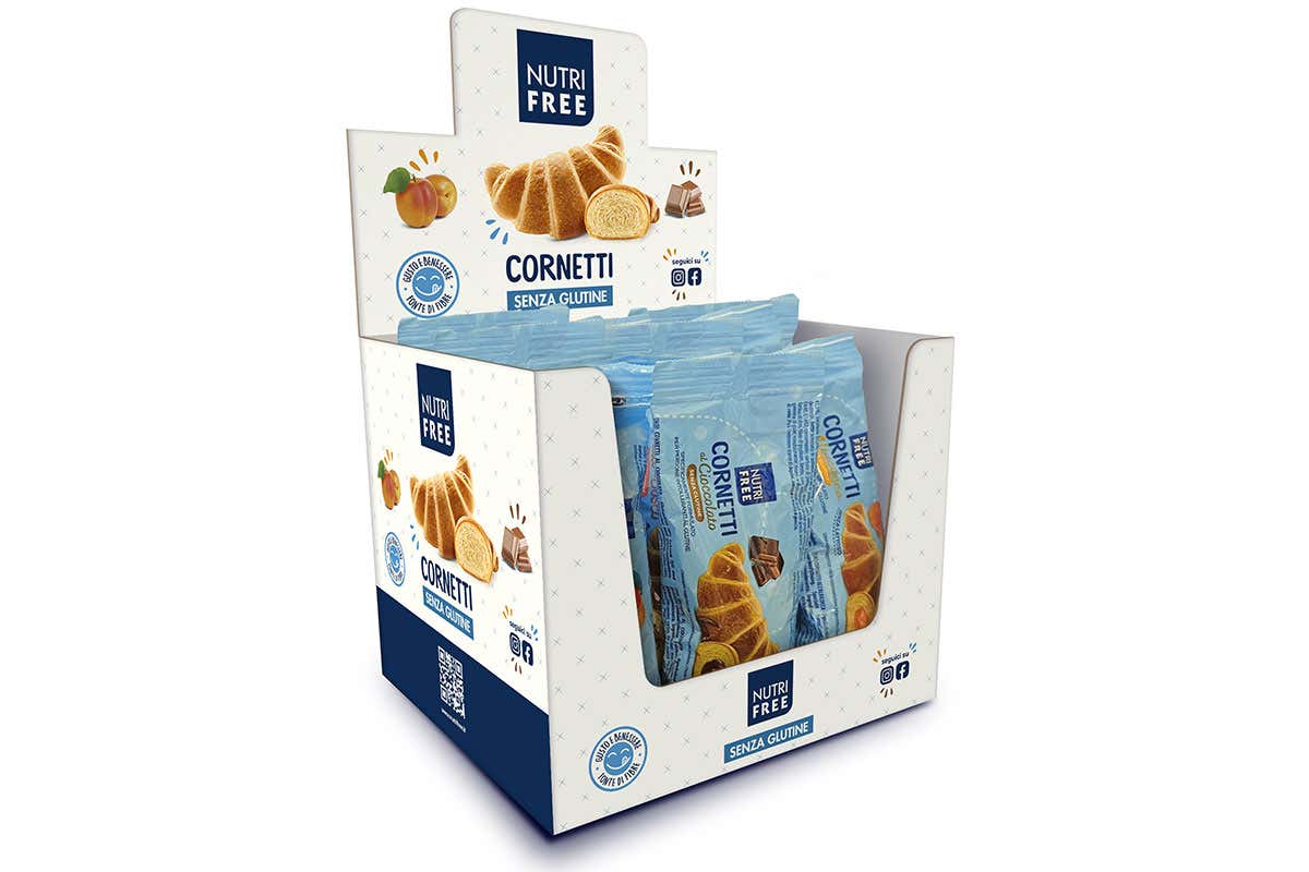 Kit Cornetti con espositore Nuovo cornetto senza glutine e lattosio Nutrifree