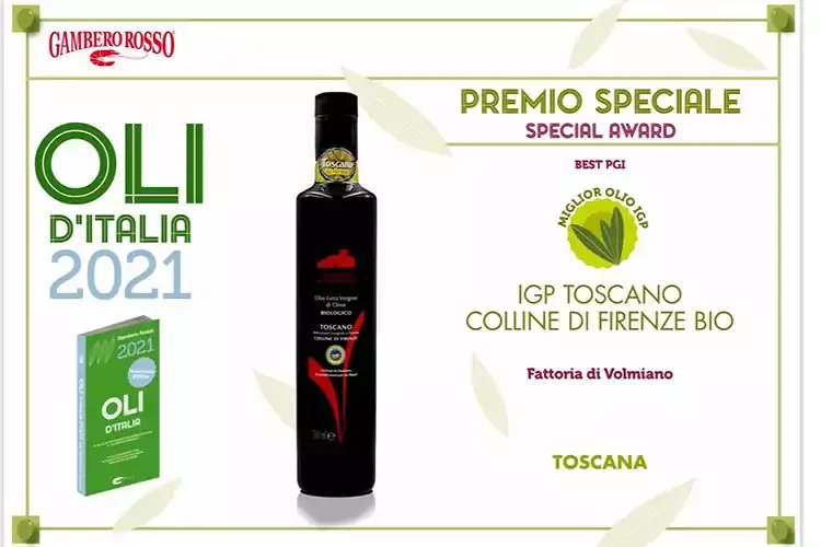 V, Igp Toscano Colline di Firenze Bio premiato da Oli d'Italia 