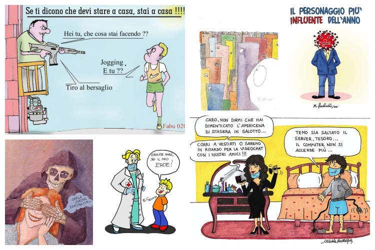 Oltre 70 vignette contro il virus L&rsquo;arte ci fa tornare a sorridere