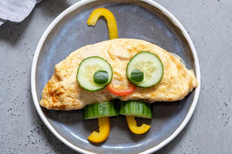 Una ricetta per i più piccoli - Maschera subacquea di orata e omelette Una ricetta per i più piccoli - Maschera subacquea di orata e omelette