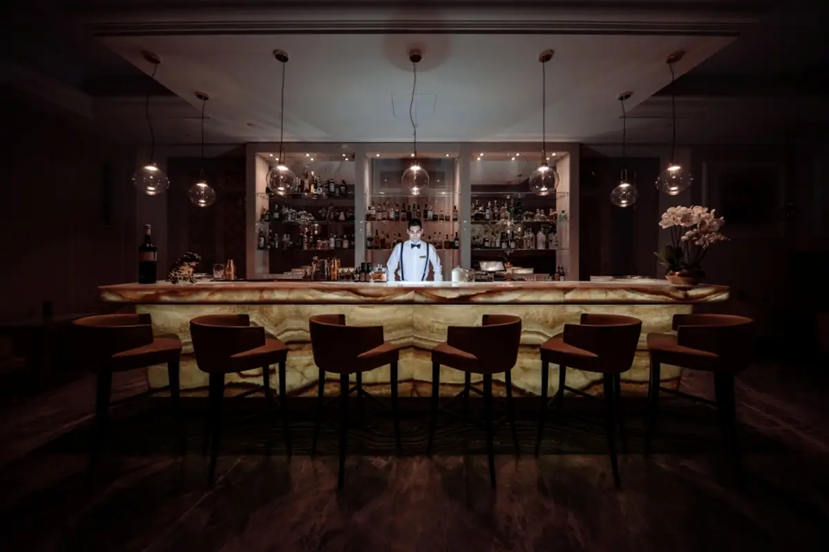 Onyx Bar Allo Sky Blu Restaurant dell'Aleph Rome Hotel il nuovo menu di Carmine Buonanno