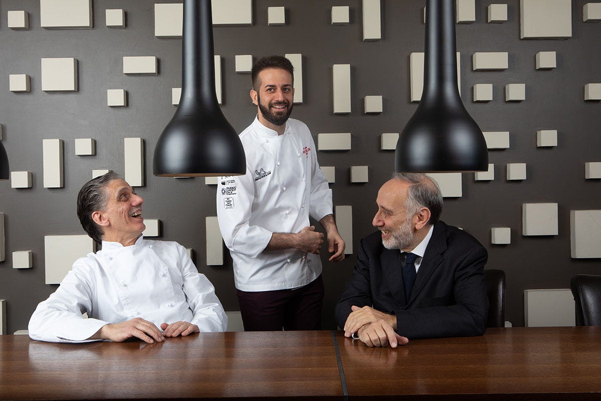 Andrea Pasqualucci e Gastone e Franco Pierini Moma, quando l’arte sposa la cucina
