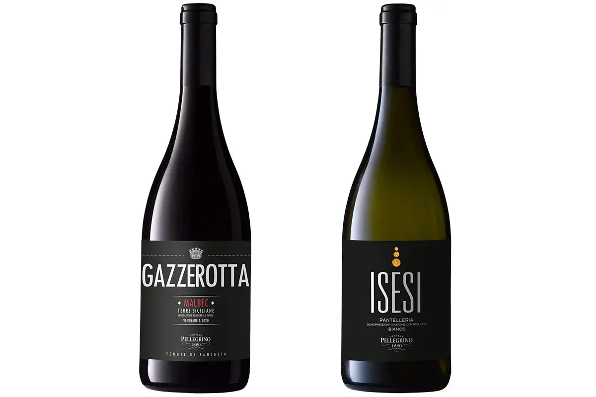 Gazzerotta e Isesi di Cantine Pellegrino Cantine Pellegrino in primo piano con Gazzerotta Malbec e Isesi