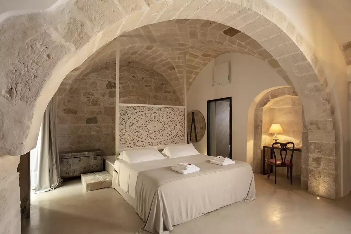 Camera Pitaccio Palazzo Sant’Anna, un boutique hotel olistico nel cuore di Lecce