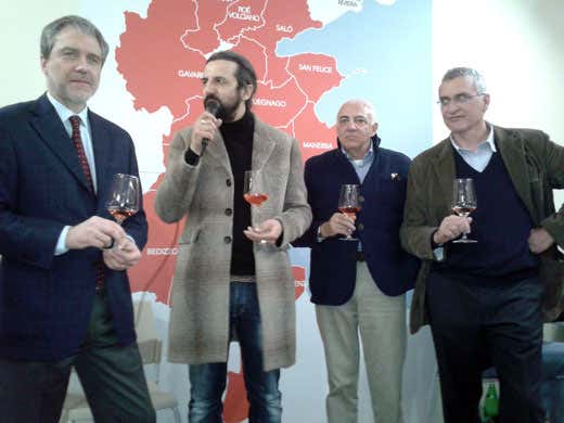 da sinistra: Carlo Alberto Panont, Omar Pedrini, Luigi Alberti e Alessandro Luzzago