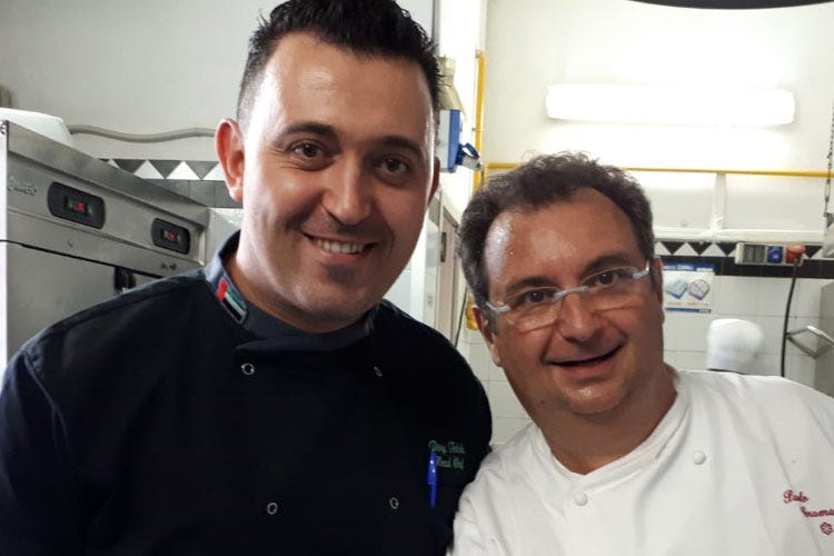 Dory El Tahchi e Paolo Gramaglia (Paolo Gramaglia conquista lo sceicco Il suo personal chef a lezione al President)