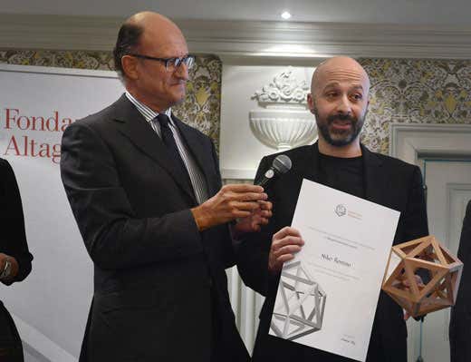 da sinistra: Paolo Zegna e Niko Romito da sinistra: Paolo Zegna e Niko Romito