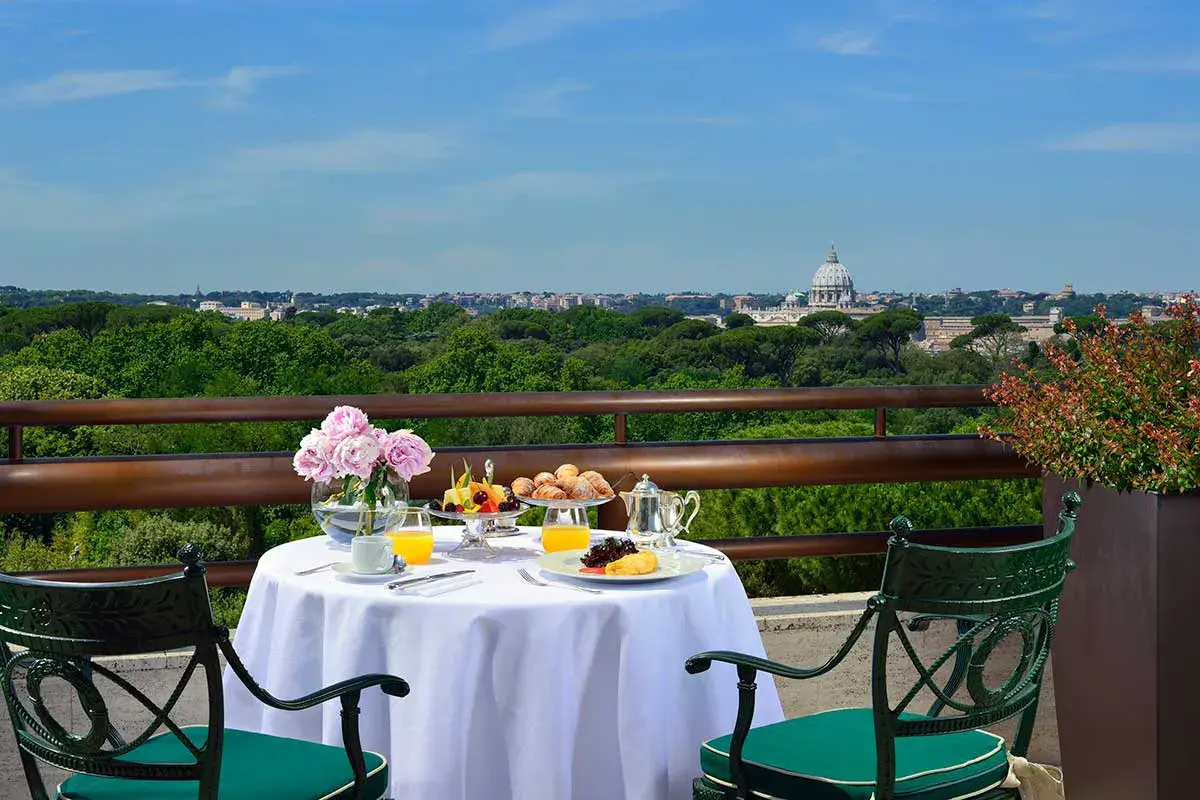 Colazione con vista panoramica sulla Citt&agrave; eterna Benessere, cucina gourmet e tanti servizi: il Parco dei Principi meta al top