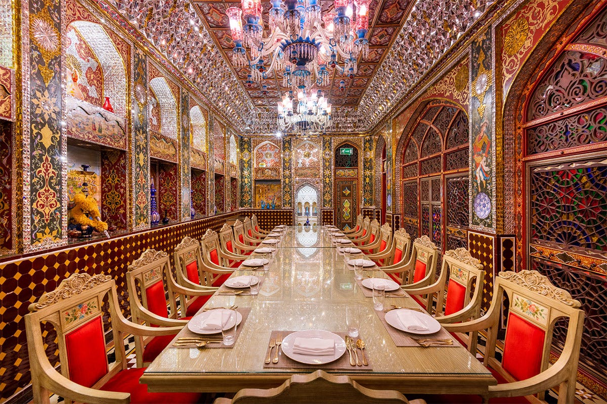 La sala da pranzo privata del Parisa Souq Wagif