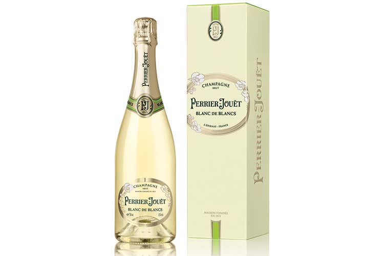 Perrier-Jouët Blanc de Blancs Elegante blend di Chardonnay floreali Perrier-Jouët Blanc de Blancs Elegante blend di Chardonnay floreali
