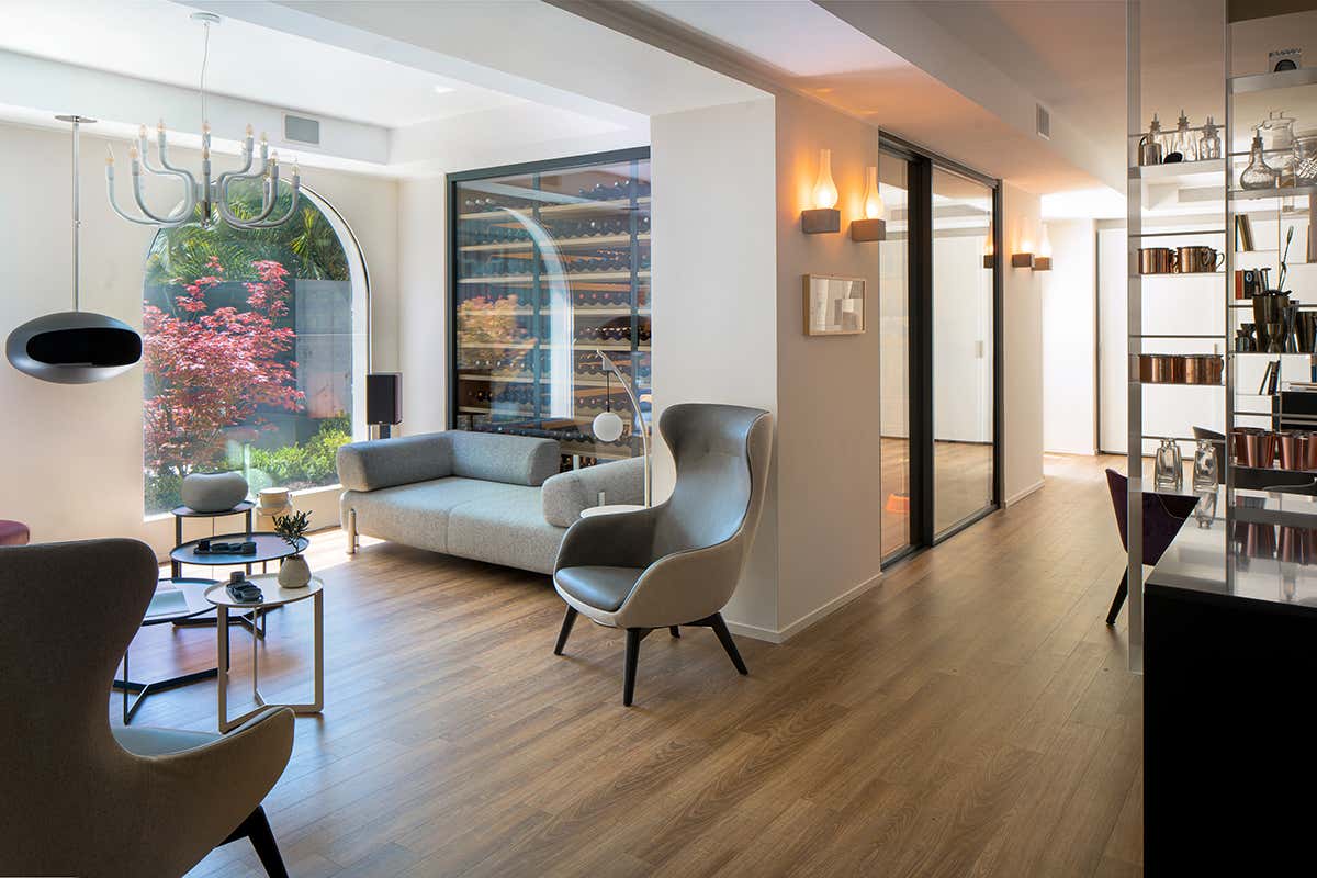 Un angolo della sala Il Piacere secondo Peter Brunel in un menu ispirato a D’Annunzio