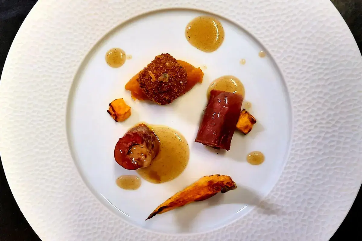 Piccione a la royale, zucca e tartufo Piccione a la royale, zucca e tartufo