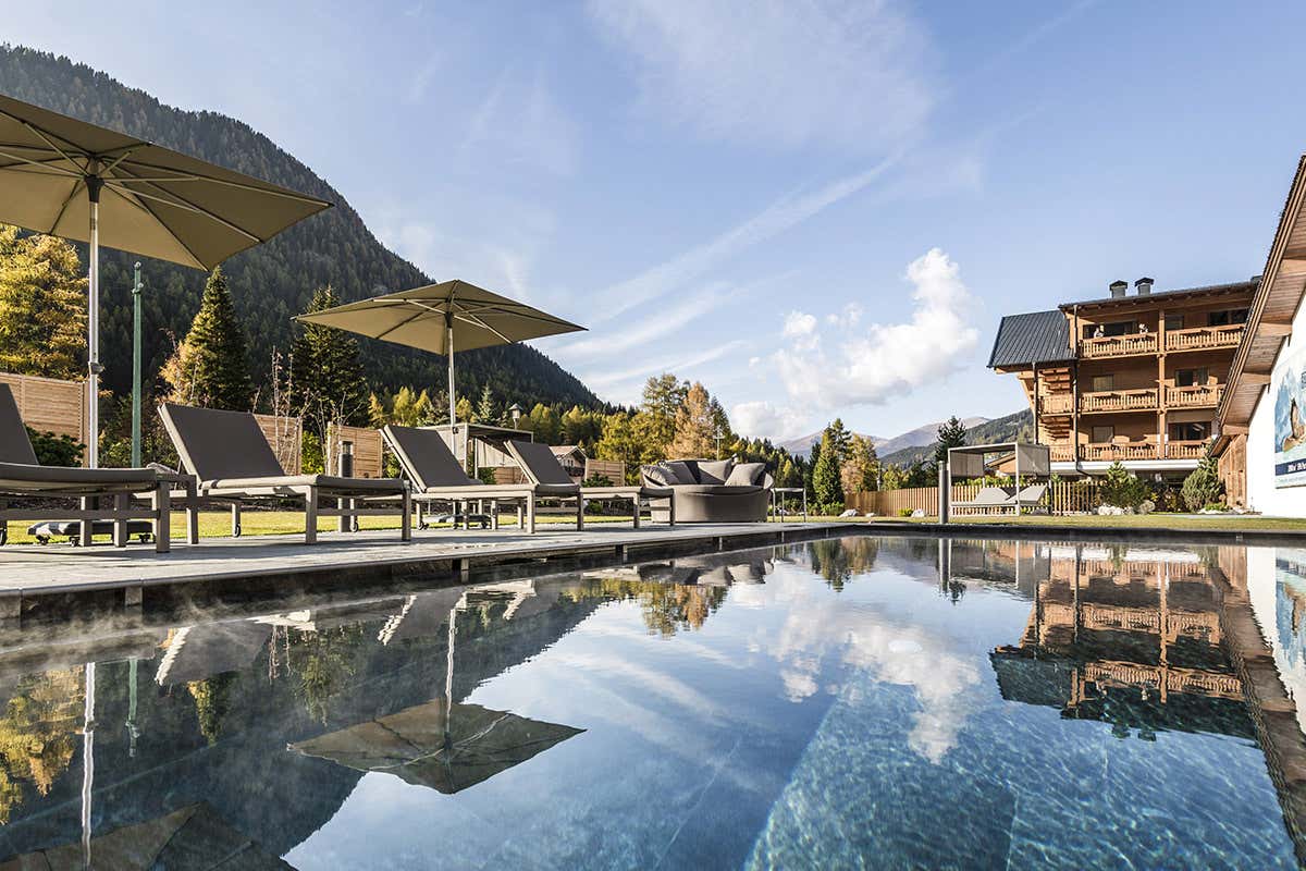 Pisicna esterna. Foto: Hannes Niederkofler Tutto quello che desideri sulle Dolomiti lo trovi al Bad Moos di Sesto