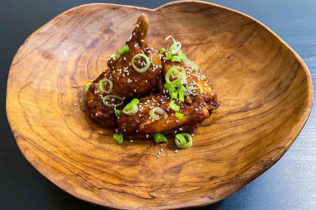 Pollo fritto con salsa coreana 