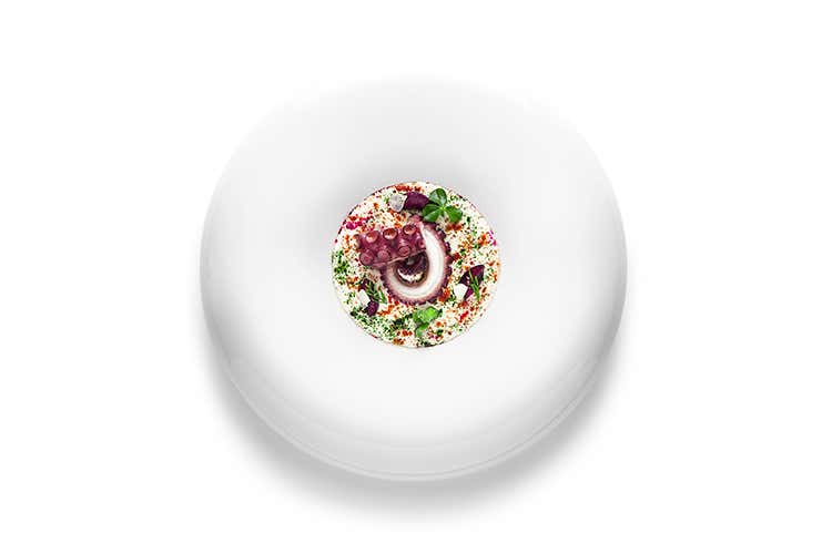 Il polpo e stracciatella di Danilo Angè (Polpo, stracciatella e ciliegie all'aceto) Il polpo e stracciatella di Danilo Angè (Polpo, stracciatella e ciliegie all'aceto)