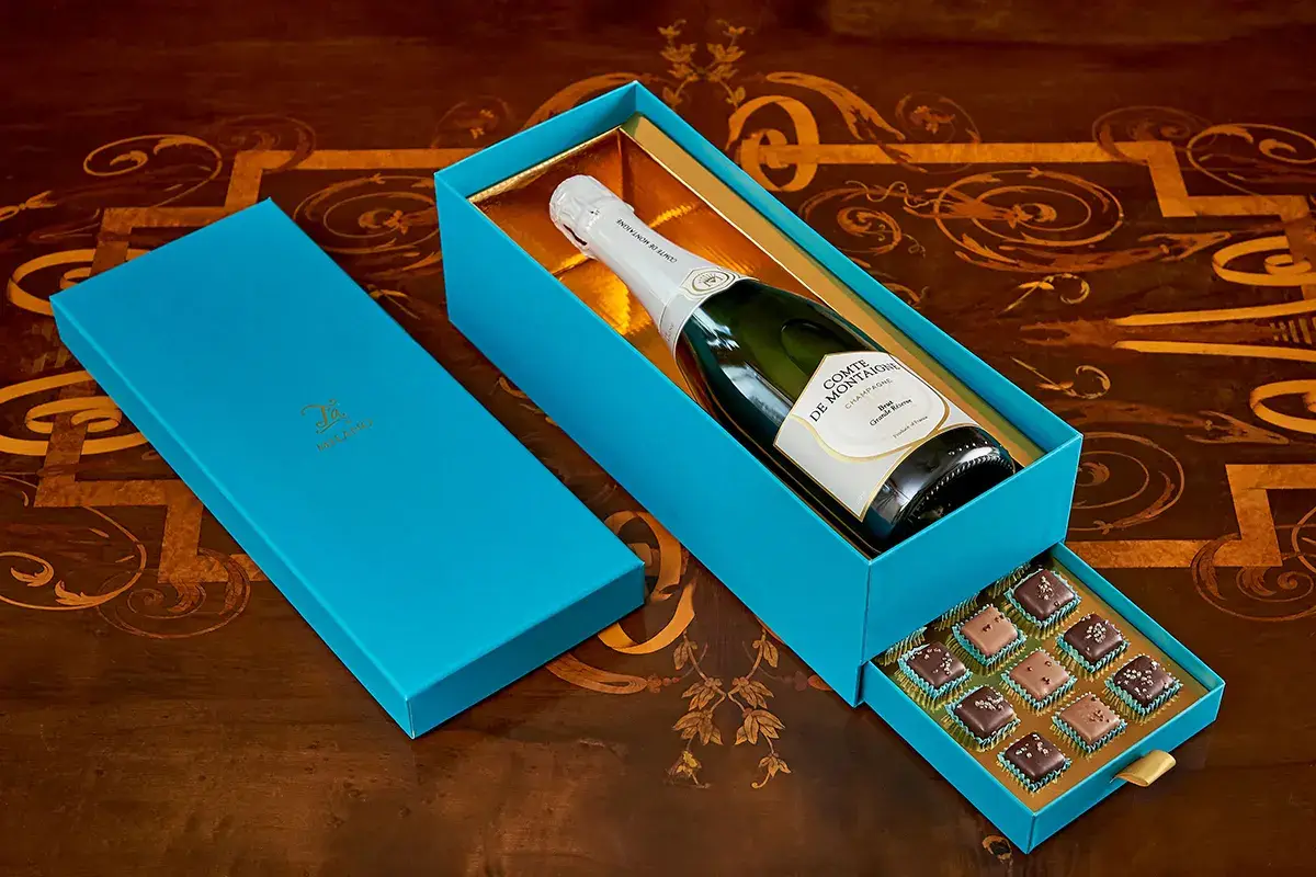 La speciale combo Champagne e cioccolato Matrimonio gourmet tra Comte de Montaigne e T&rsquo;a Milano