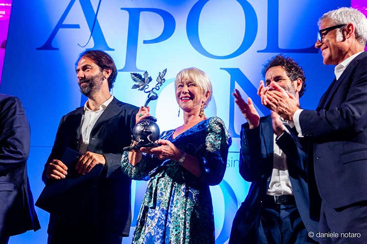 Neri Marcore, Helen Mirren, Carlo Salvemini, Marcello Apollonio (Premio Apollonio 2018 Helen Mirren per la difesa del territorio)