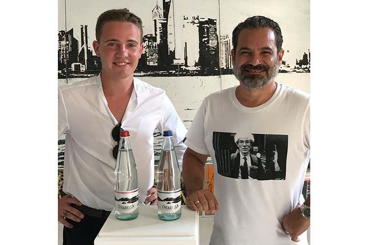 Andrea Vaccani e Fabrizio Musa - Progetto Symp&ograve;sium di Acqua Chiarella Limited edition di un'etichetta d'artista