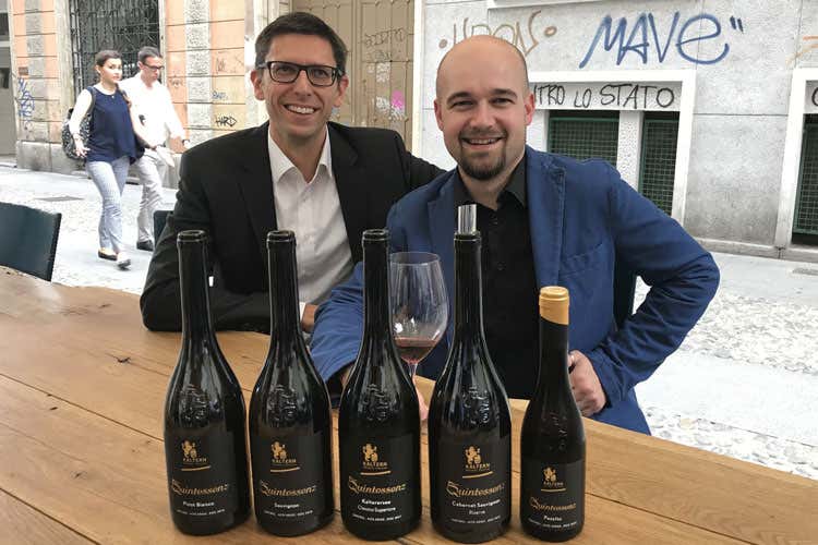 Tobias Zingerle e Andrea Moser (Quintessenz, da Cantina Kaltern cinque interpretazioni di vigneto e terroir)