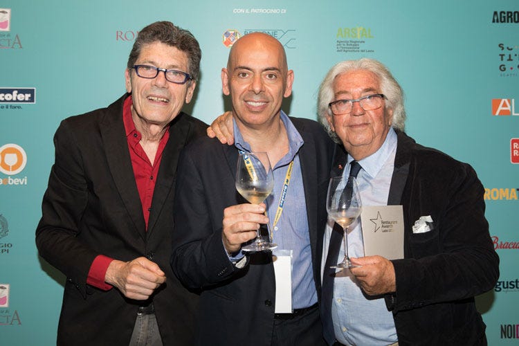 Luigi Cremona, Fabio Carnevali e Jerry Bortolan (Restaurant Awards Lazio 2018 Imàgo eletto miglior ristorante gourmet)