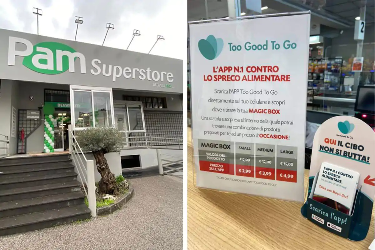 In tre mesi nei supermercati Pam di RetailPro sono state salvate 6.000 Magic Box RetailPro Pam contro lo spreco Alleanza con Too Good To Go