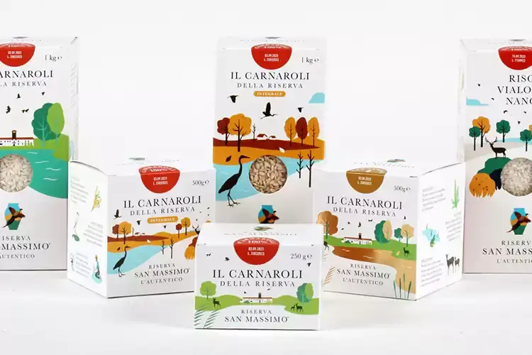 Le nuove confezioni di Riso Riserva San Massimo Riso Riserva San Massimo Una nuova immagine oltre il pack