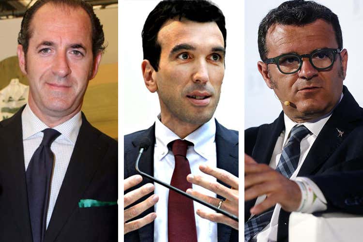 Luca Zaia, Maurizio Martina e Gian Marco Centinaio  (Riso made in Italy Una battaglia per la tutela lunga anni)