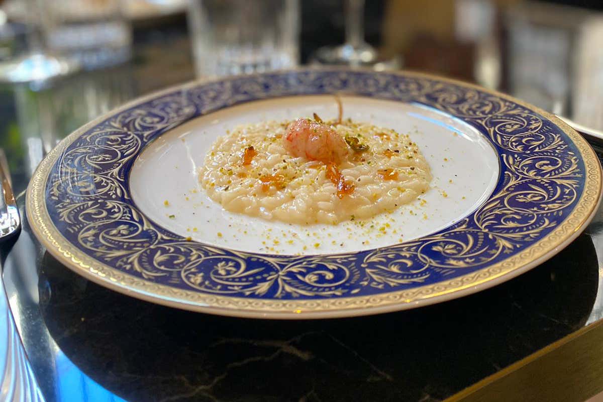 Piatto Riso acquerello agli agrumi caramellati Palazzo Sant’Anna, un boutique hotel olistico nel cuore di Lecce