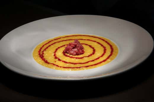 Risotto 3 C (Carnaroli, Chinotto e Cotechino) con zafferano di Mun