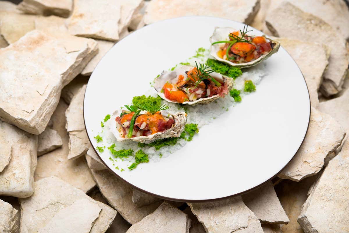 Risotto allo scoglio, preparata con Fondo di Crostacei Knorr Professional Unilever Food Solutions con il Fondo di Crostacei per ricette dal sapore di mare