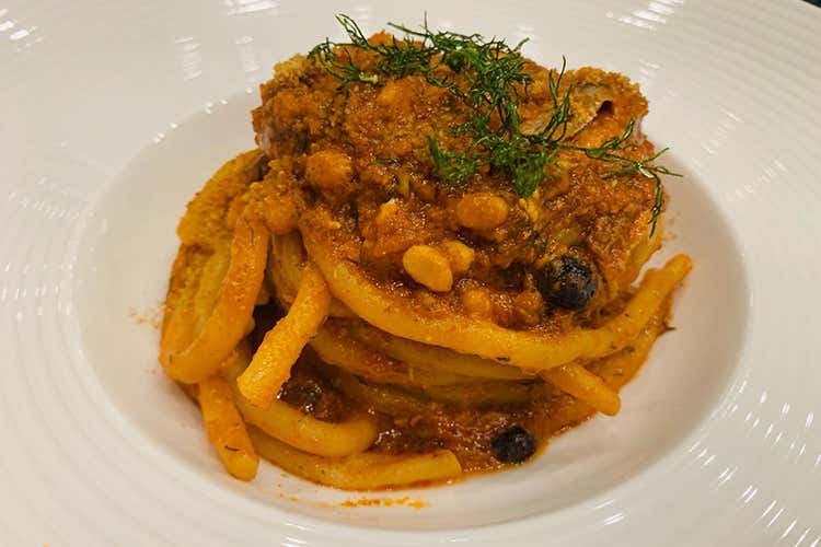 Spaghettone del rais (Cefalù, Ristorante Lievita racconta la natura a tavola) Spaghettone del rais (Cefalù, Ristorante Lievita racconta la natura a tavola)