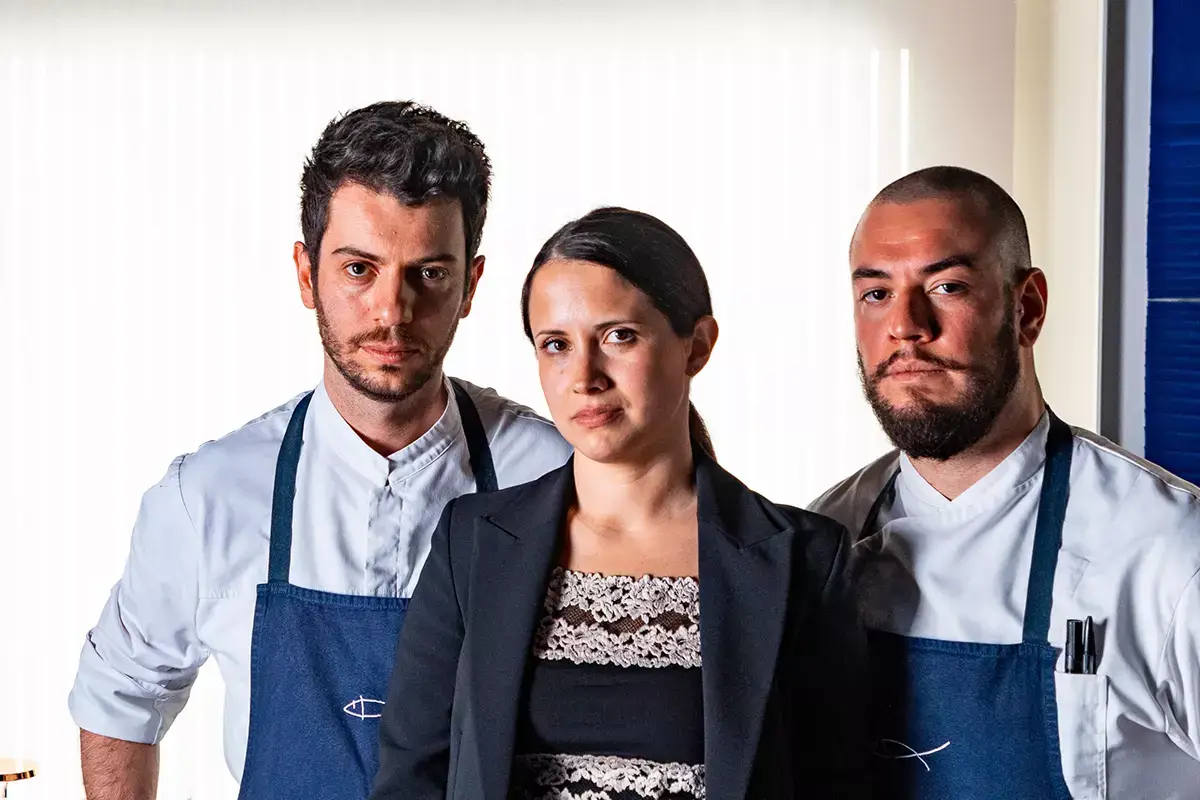 Denny Lodi Rizzini e Gianluca Grego, con Valentina Cukon Makor&eacute; Ristorante a Ferrara, quando il pesce &egrave;