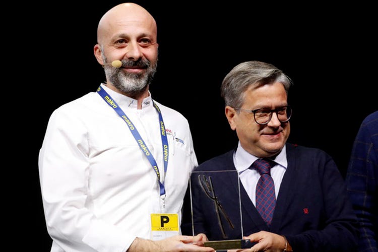 Niko Romito e Santiago Alfonso (Romito, Chef europeo dell'anno Consegnato il premio a Madrid)