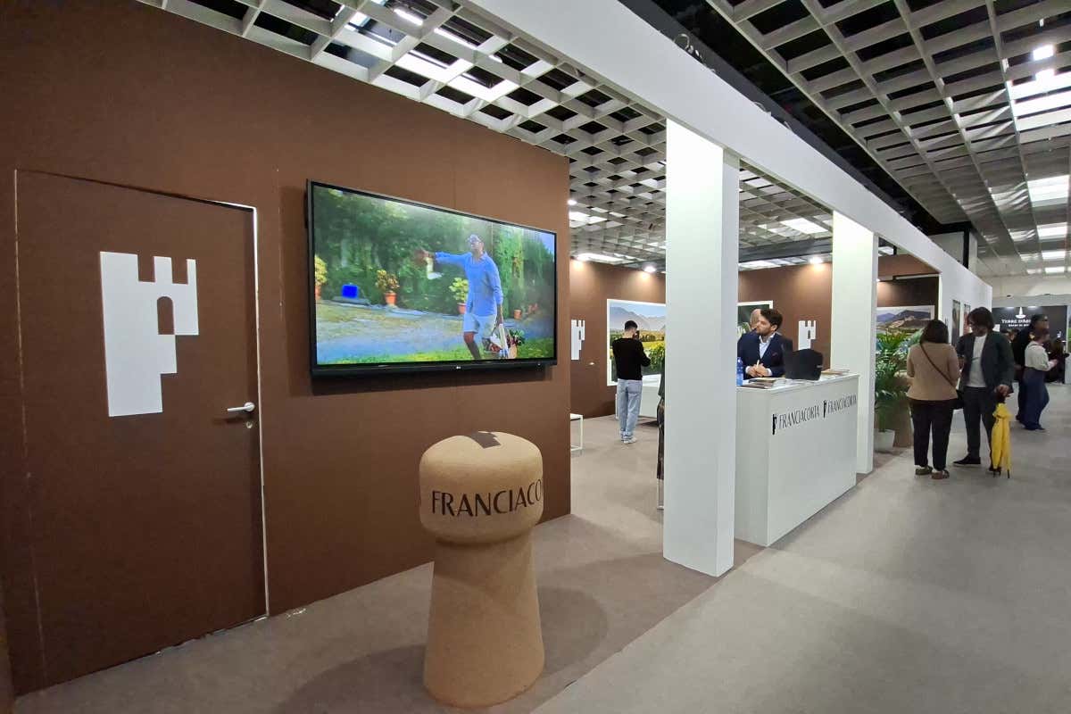 Lo stand del Consorzio Franciacorta al Vinitaly