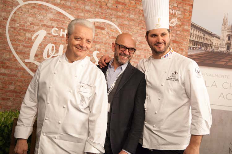 Iginio Massari, Pietro Cerretani, Davide Comaschi - In 34mila al Salon du Chocolat  Al centro materie prime, gusto e moda
