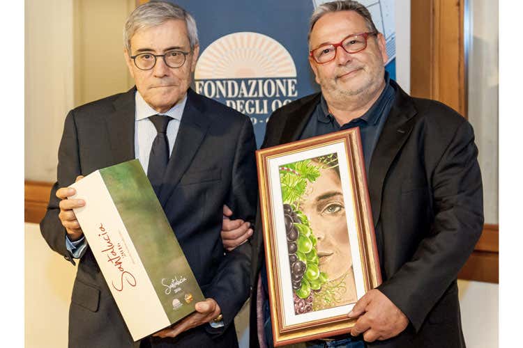 Giuseppe Di Falco e Fausto Maculan (Santalucia di Cantina Maculan sostiene la ricerca per le malattie oculari) Giuseppe Di Falco e Fausto Maculan (Santalucia di Cantina Maculan sostiene la ricerca per le malattie oculari)