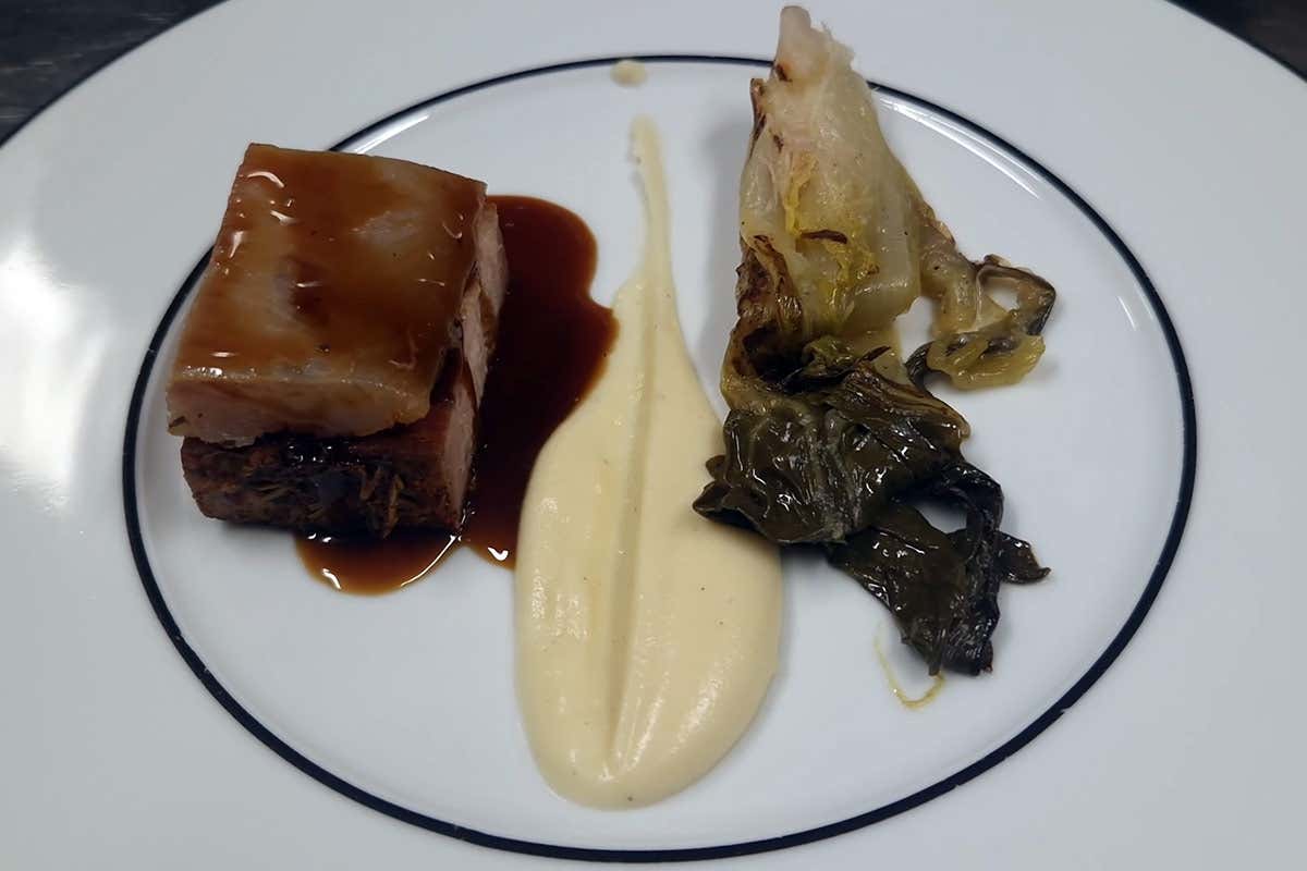 Tea Tour: Maiale, trota, sedano rapa, pak choy e soia in abbinamento al tè nero