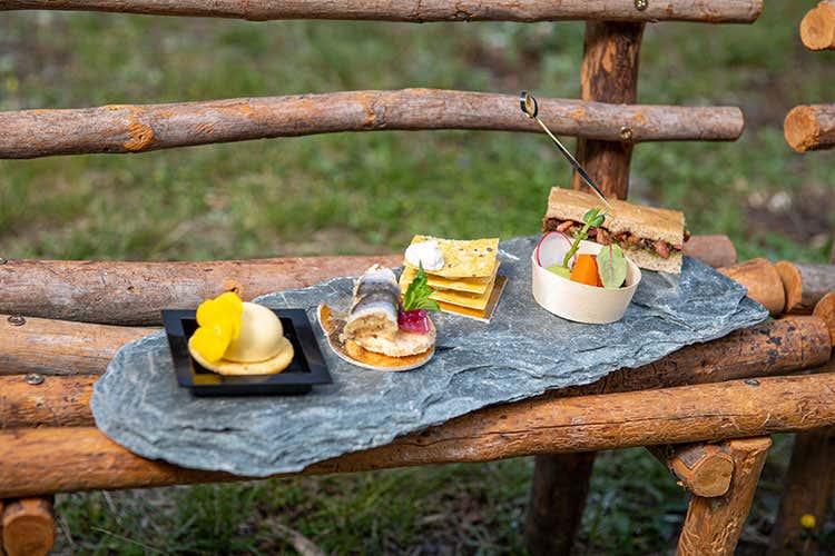 Una delle pietanze servite durante l'evento (Sentiero Gourmet Livigno tutta da gustare)