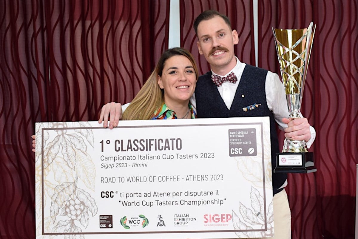 Serena Nobili e Fabio Dotti Fabio Dotti per la terza volta campione italiano di assaggio di caffè