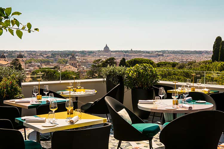 Settimo Roman Cuisine & Terrace del Sofitel Villa Borghese Dove mangiare a Roma? Ta rooftop, piazze storiche e vigne