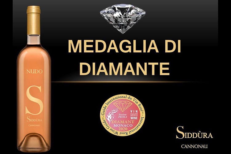 Siddùra premiata a Monaco Cannonau rosé Nudo al top