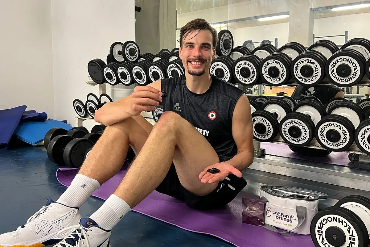 Simone Giannelli Tre atleti italiani mostrano i benefici delle Prugne della California