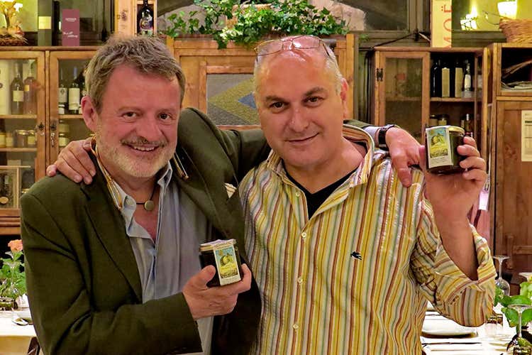 Alberto Lupini, direttore di Italia a Tavola, e Fabio Stivali - Si torna al Simposio di Stivali catturati dall'aroma del trombolotto